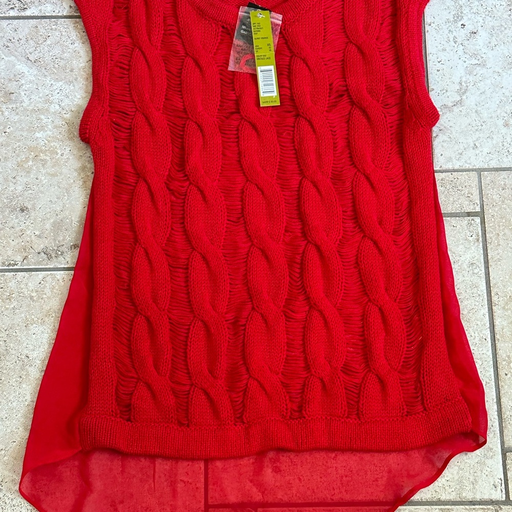 NWT Gianni Bini Illiyana Knit Sleeveless Top Size XS - Picture 8 of 8